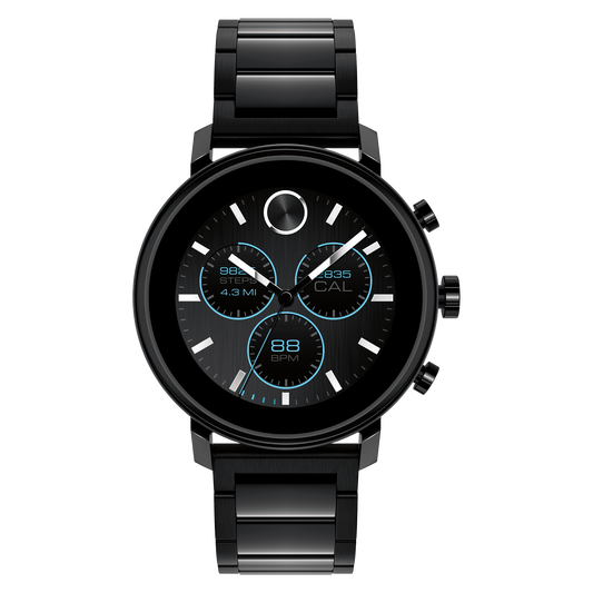 Movado Movado Connect 2.0 black PVD smart watch with black bracelet