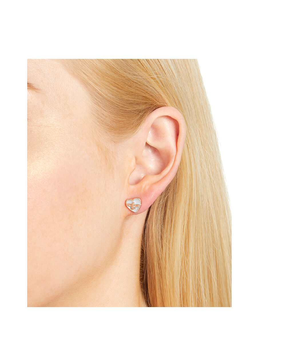 olivia burton rose gold bee earrings