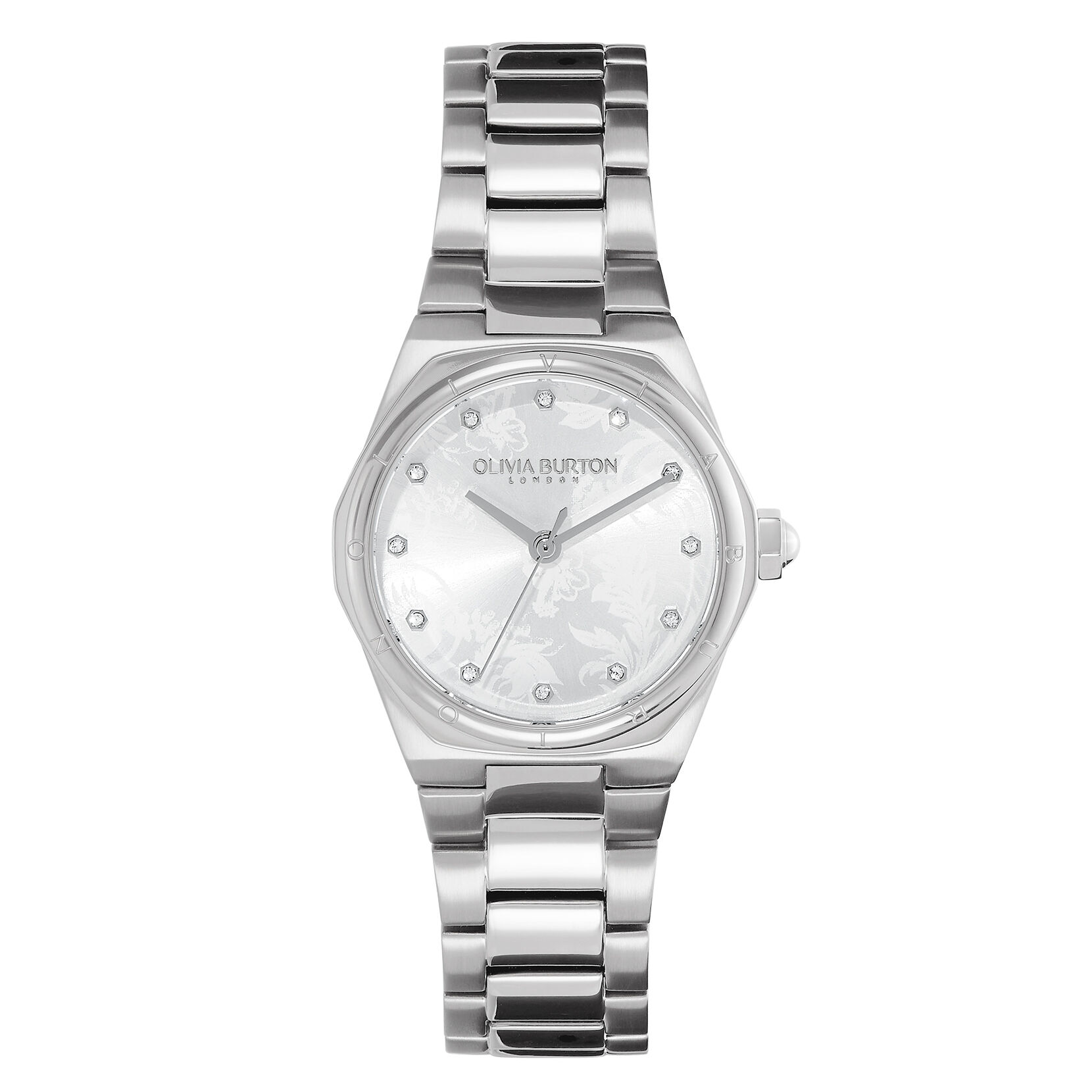 Olivia burton silver watch cheap