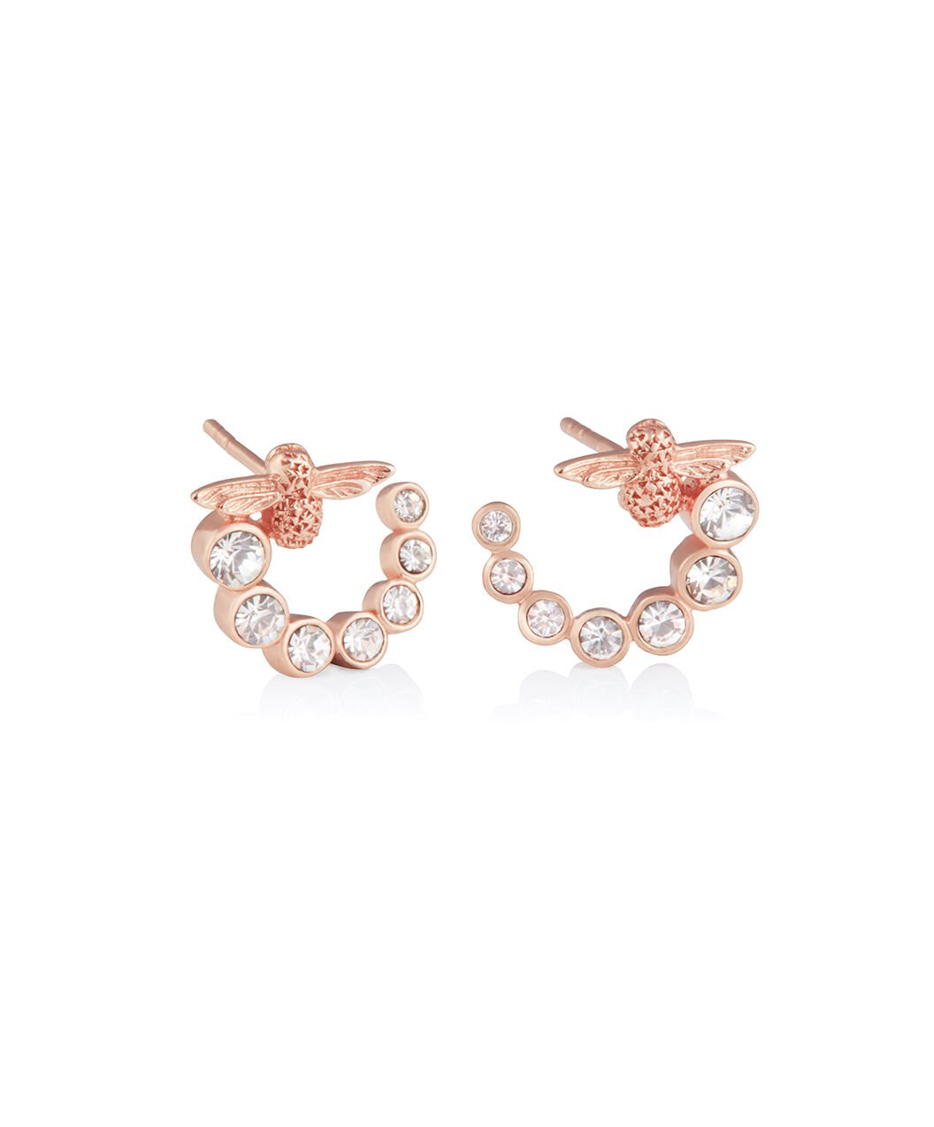 Olivia burton bee earrings rose gold best sale