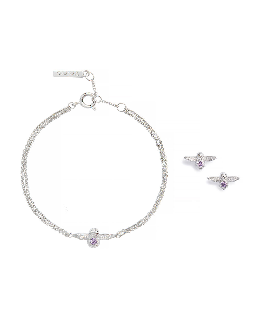 Olivia burton silver bee bracelet hotsell