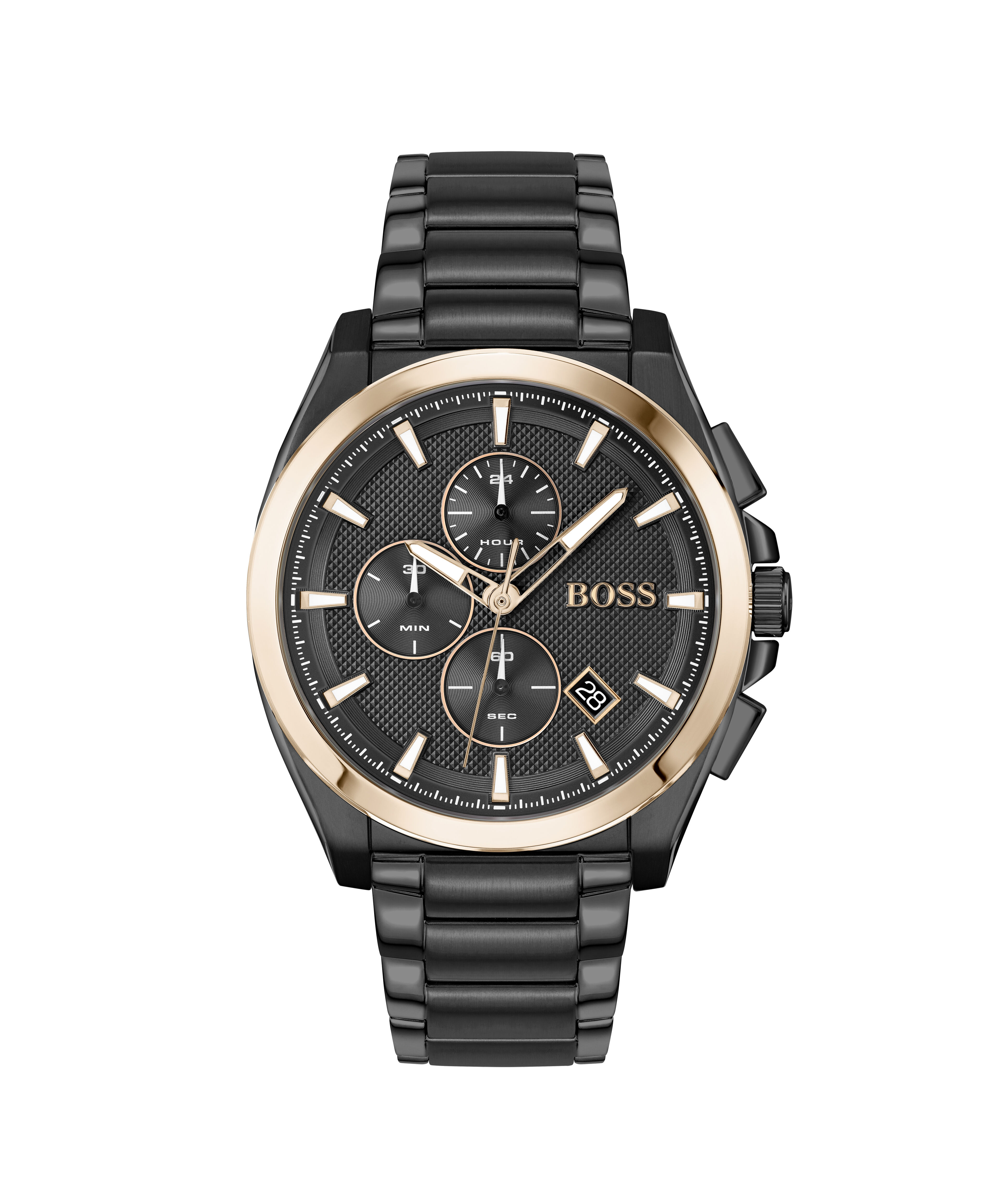 Hugo boss 2025 watch mens black