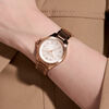 Guilloche Metallic Women's Watch, 36mm