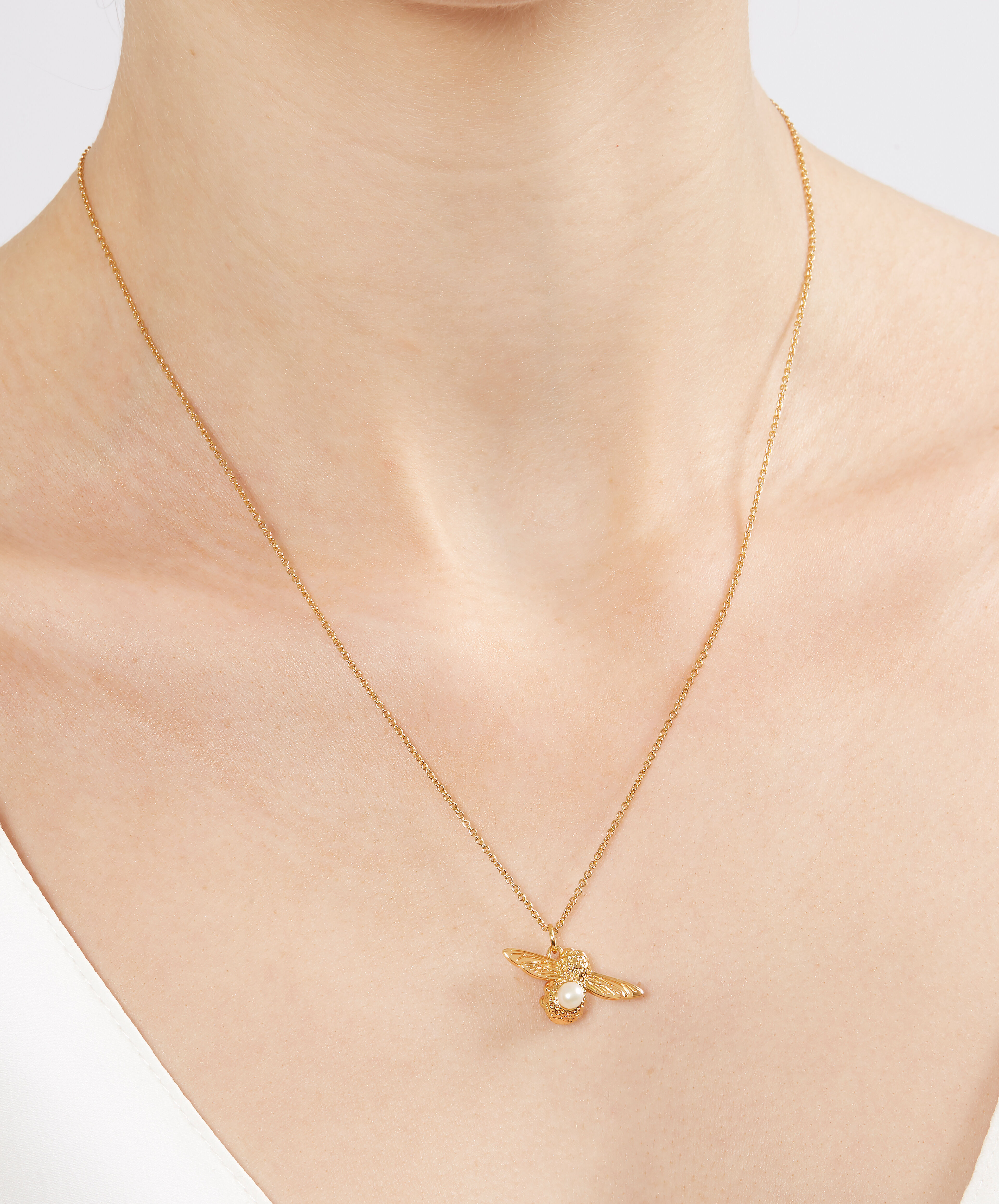 Olivia burton rose store gold bee necklace