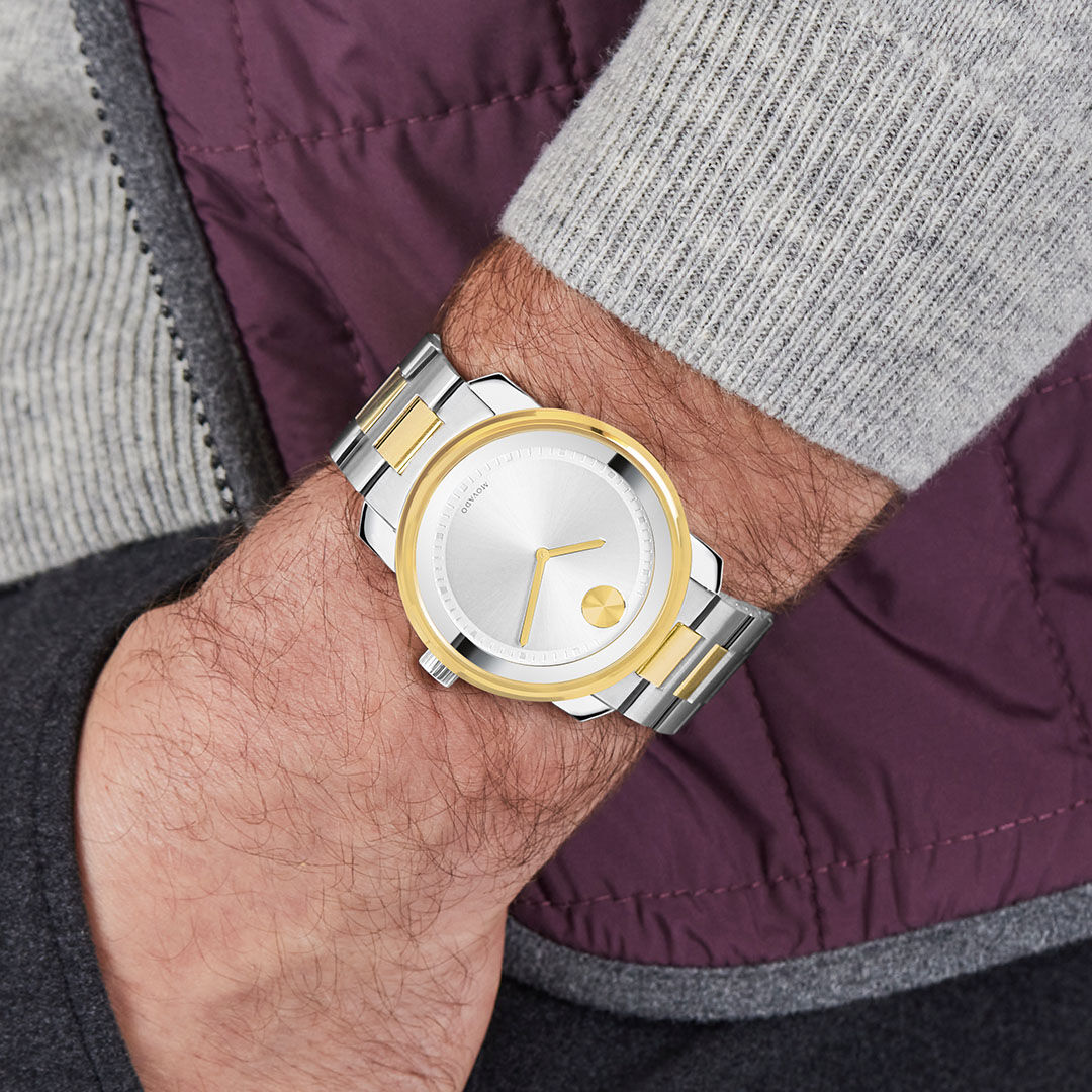 Movado bold silver and gold new arrivals