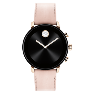 Movado Movado Connect 2.0 pale rose gold smart watch with pink leather strap