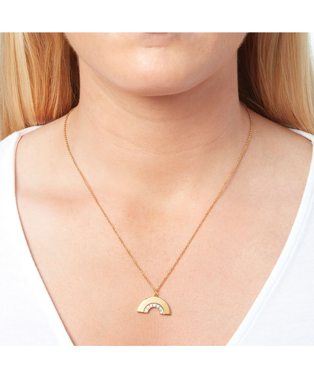 Rainbow Rainbow Necklace Rose Gold Olivia Burton London