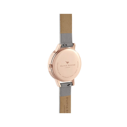 Olivia Burton Movado Company Store Snow Globe Winter Bunny Midi Grey Rose Gold