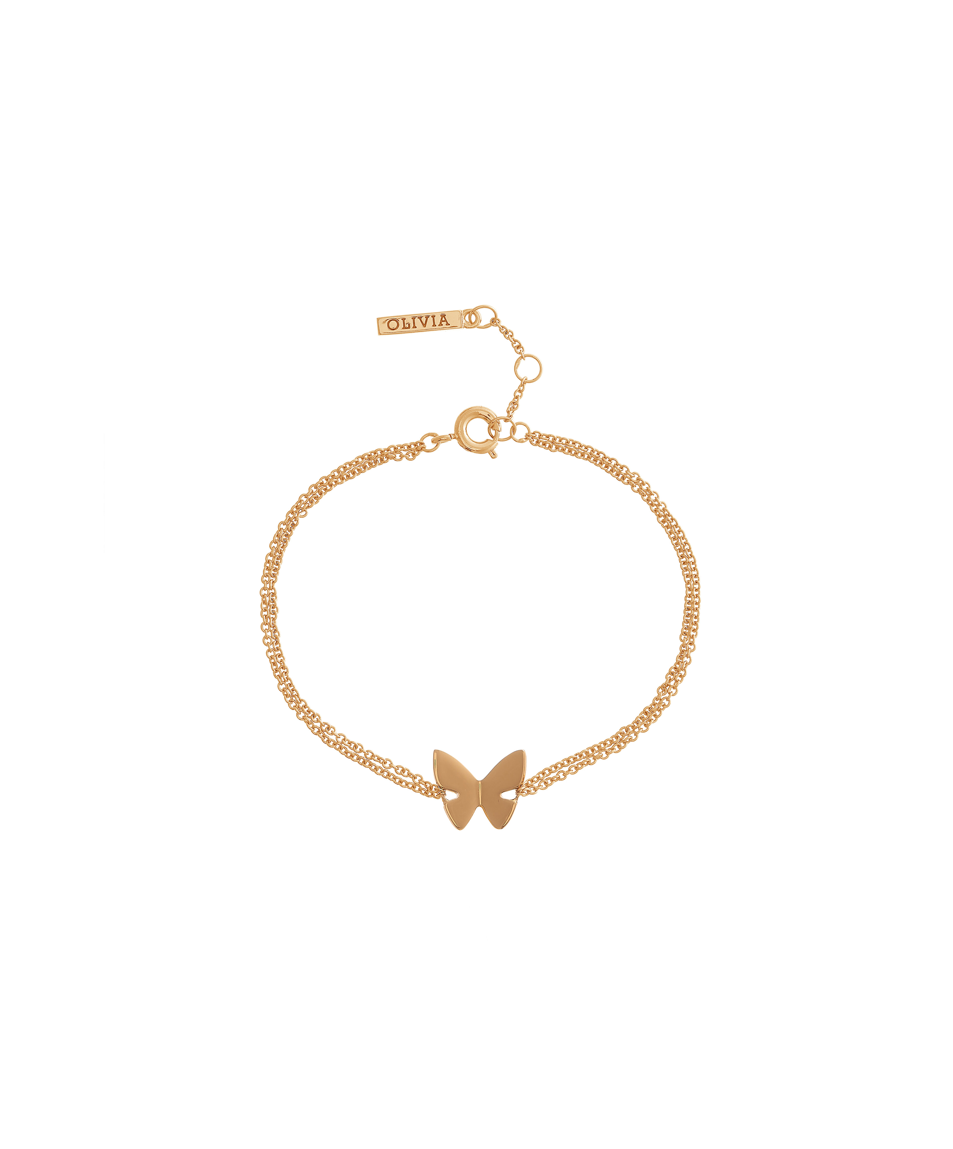 Olivia Burton Movado Company Store Social Butterfly Chain Bracelet Gold