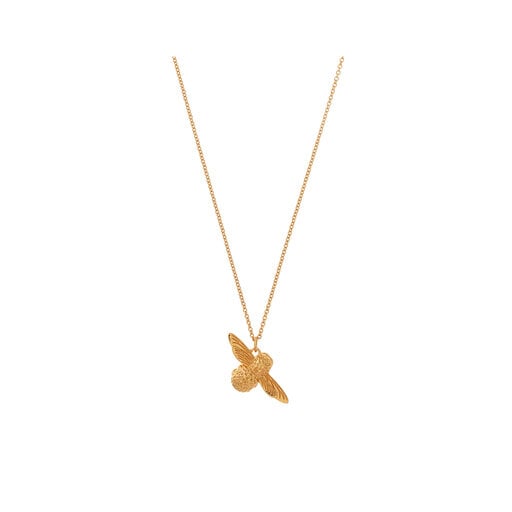 3D Bee Pendant Gold Necklace