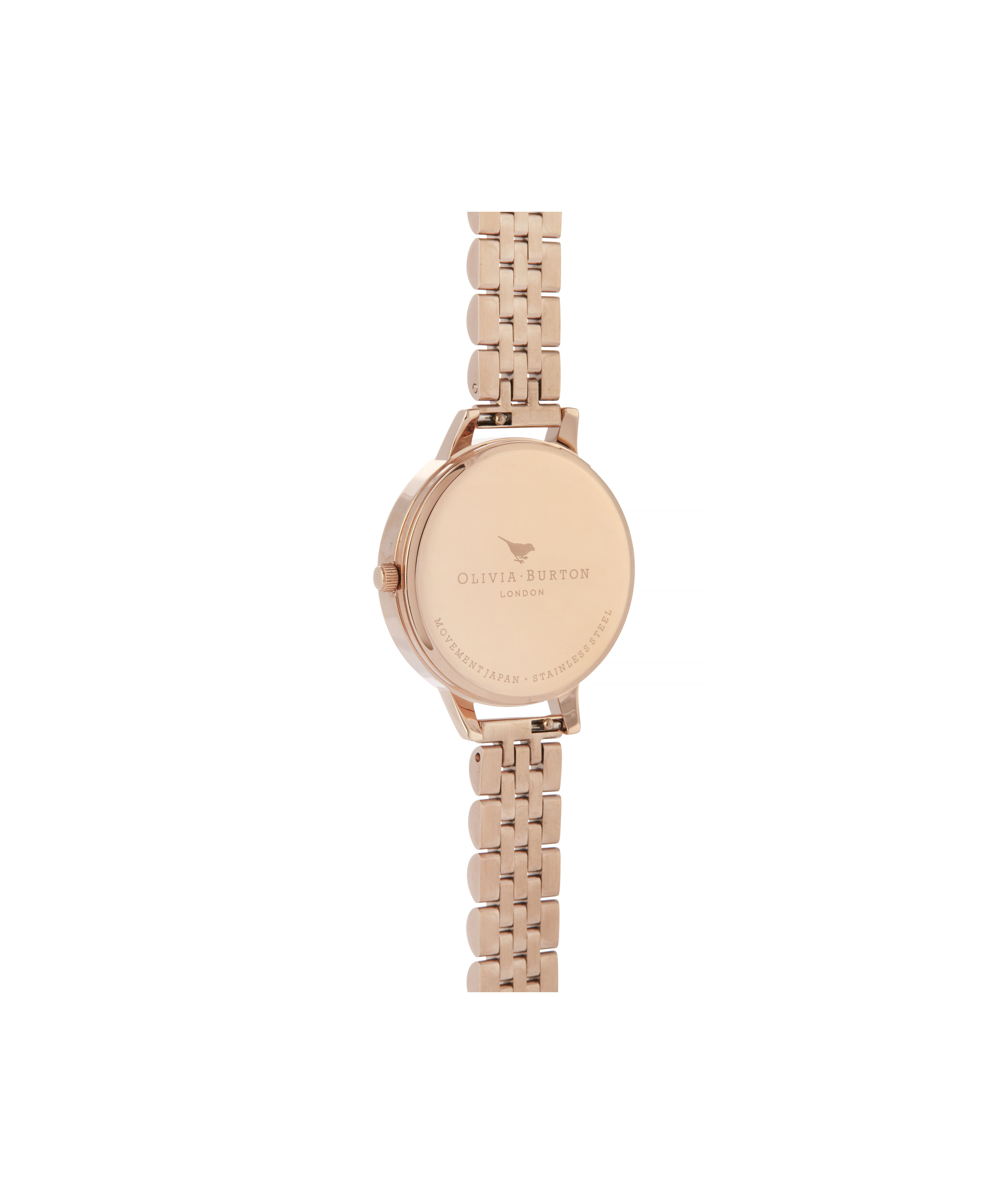 Classics 34mm White Rose Gold Bracelet Watch Olivia Burton London