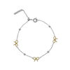  Bow and Ball Bracelet Silver and Gold 
