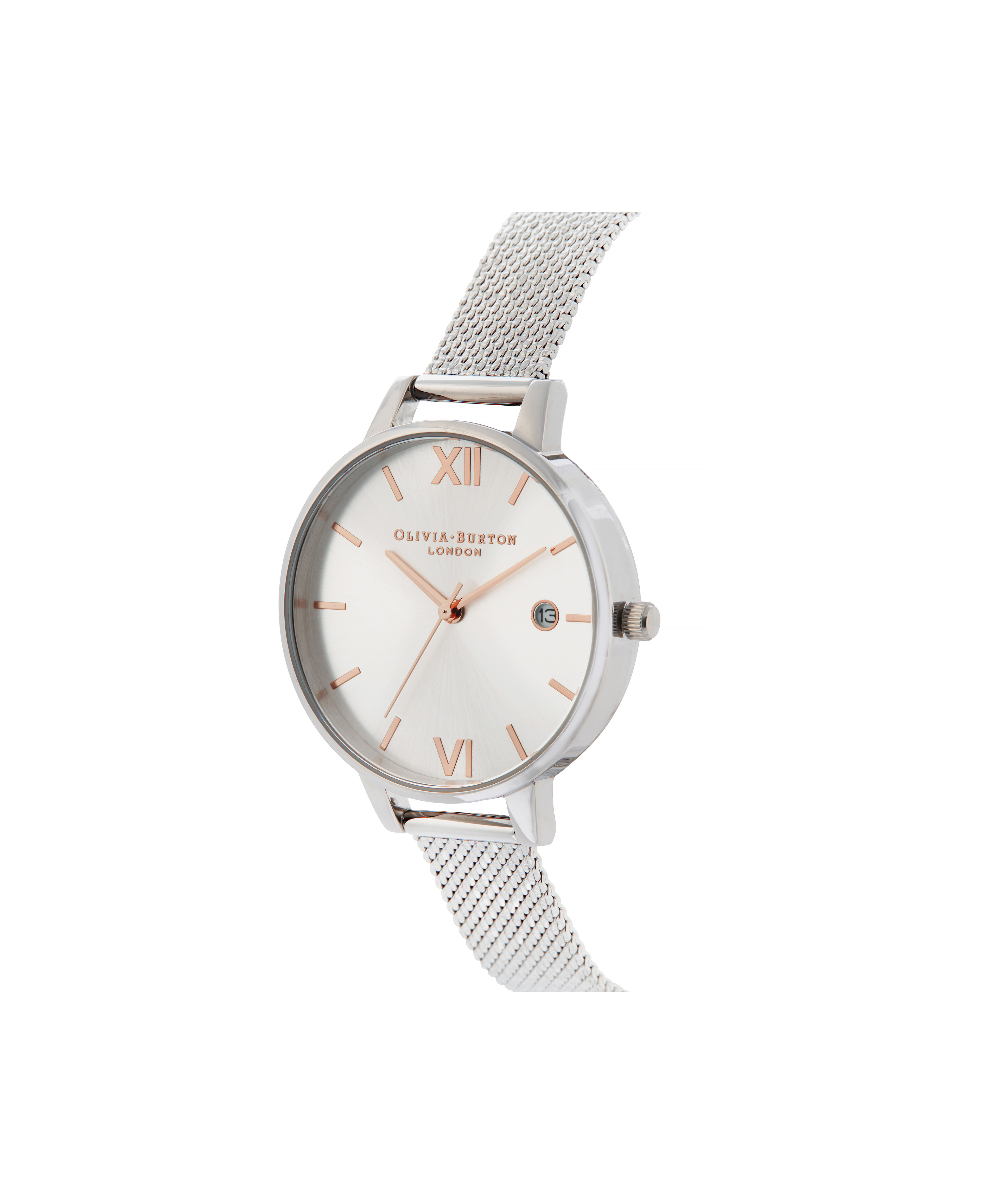 Olivia Burton Movado Company Store Sunray Demi Dial Watch with Boucle Mesh