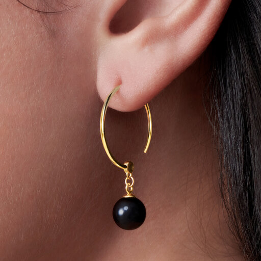 Pearl Hoop Women's Earrings