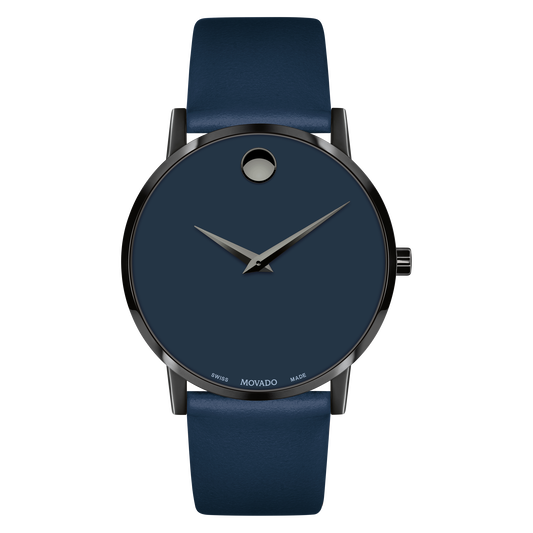 Movado museum classic blue clearance