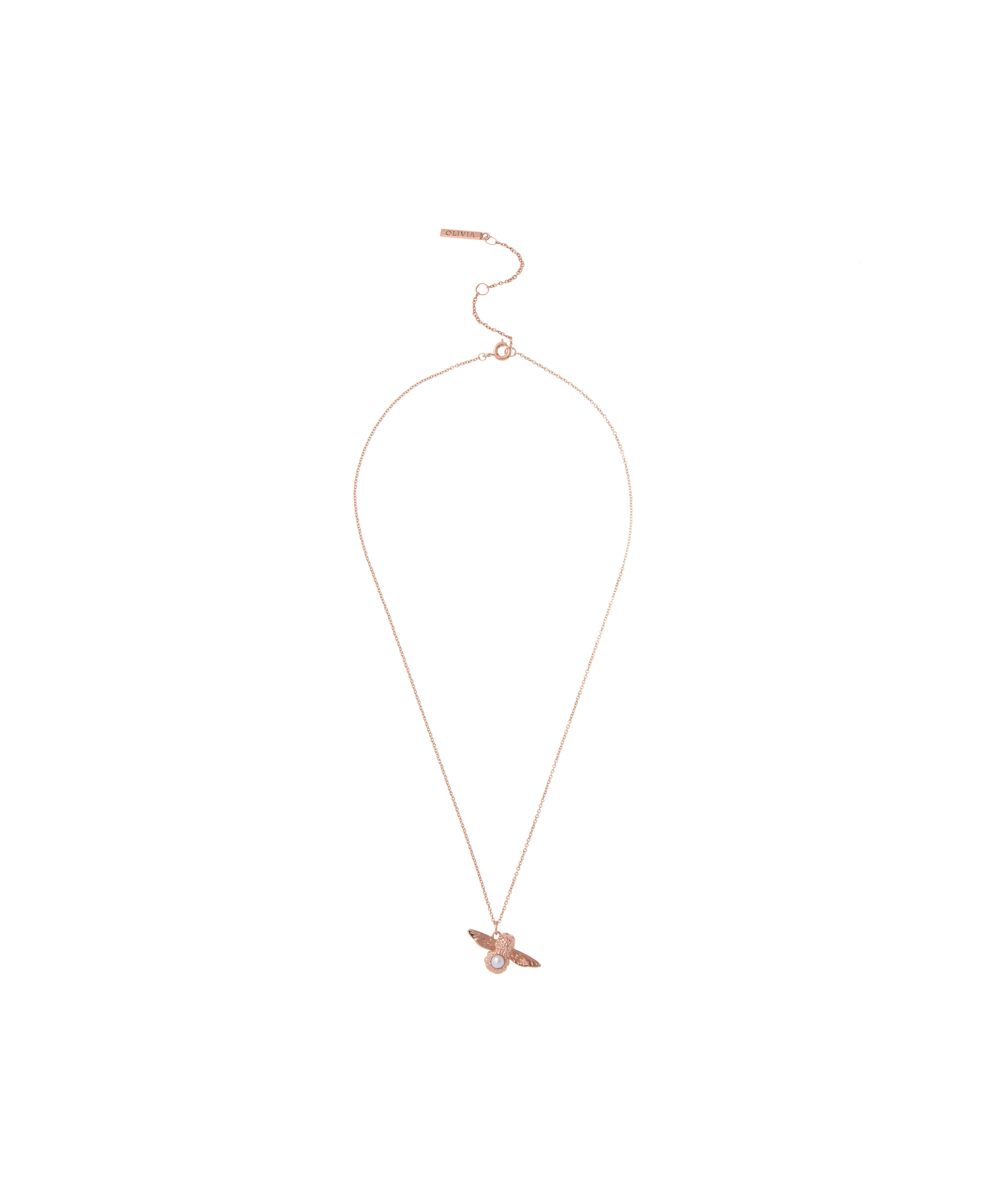 Olivia Burton Movado Company Store Pearl Bee Pendant Necklace