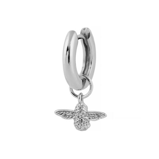 Olivia Burton 3D Bee Huggie Hoop Earrings Silver