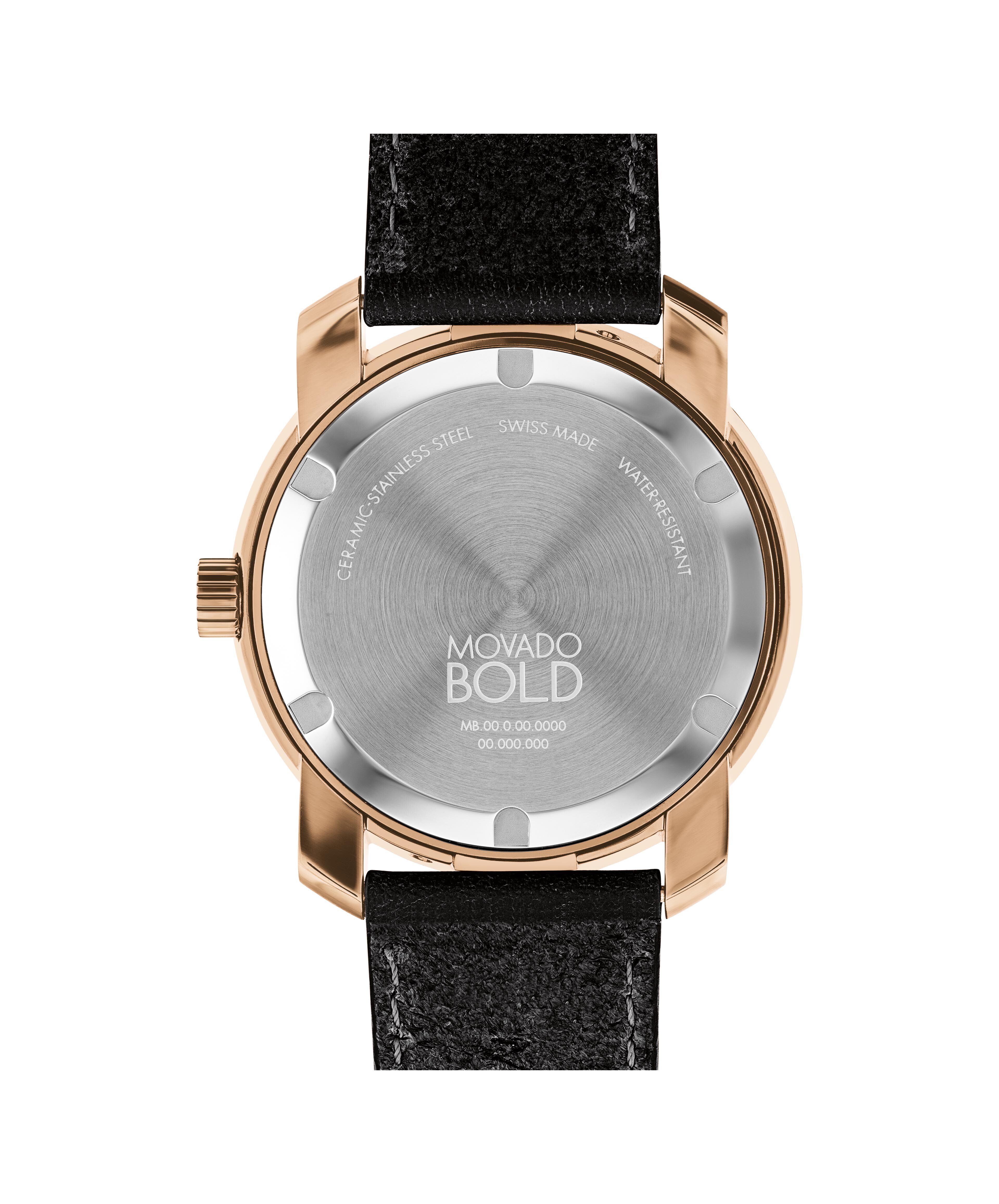 Movado Movado Company Store Movado Trend bronze watch and dial on a grey strap