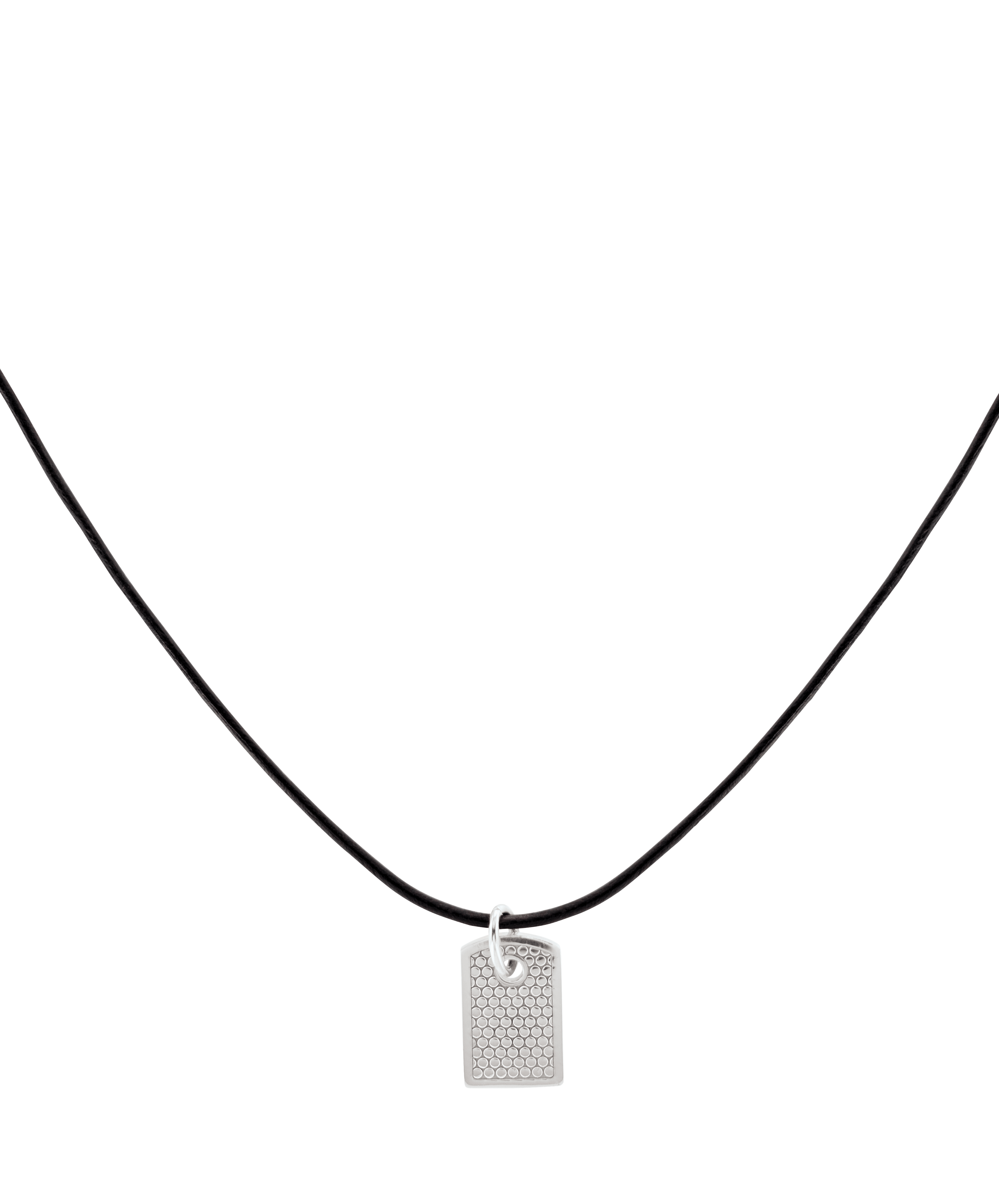 Eve's Jewelry Men's Black Cord Circle Pendant Necklace - Macy's