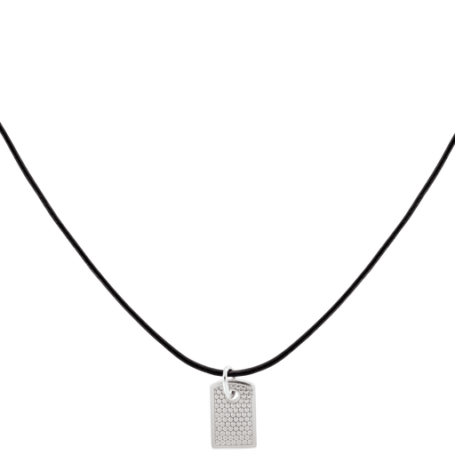 Micro Tag on Cord Men's Necklace