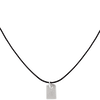 Micro Tag on Cord Men's Necklace