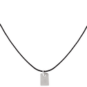 Micro Tag on Cord Men's Necklace