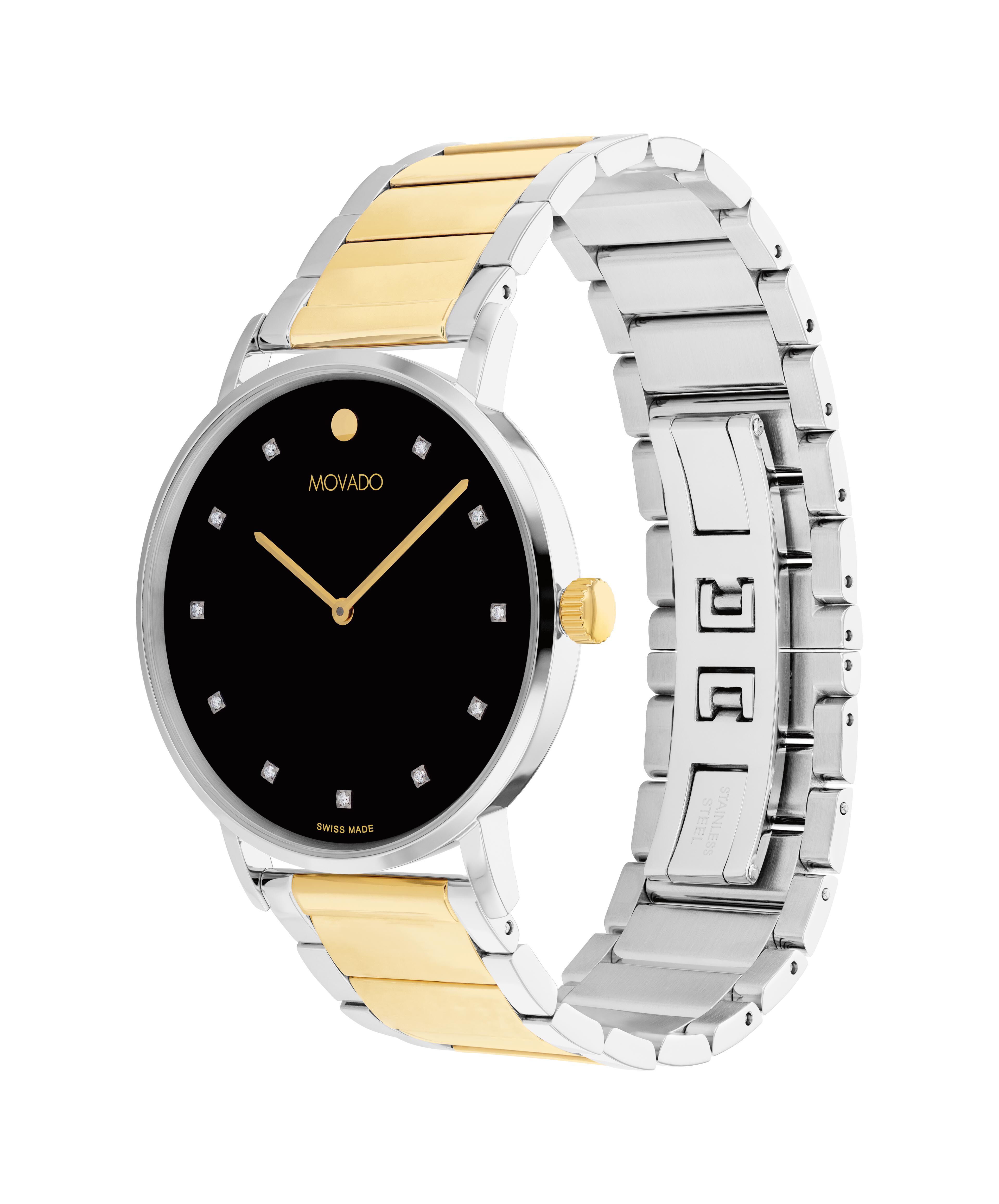 Movado glass watch clearance