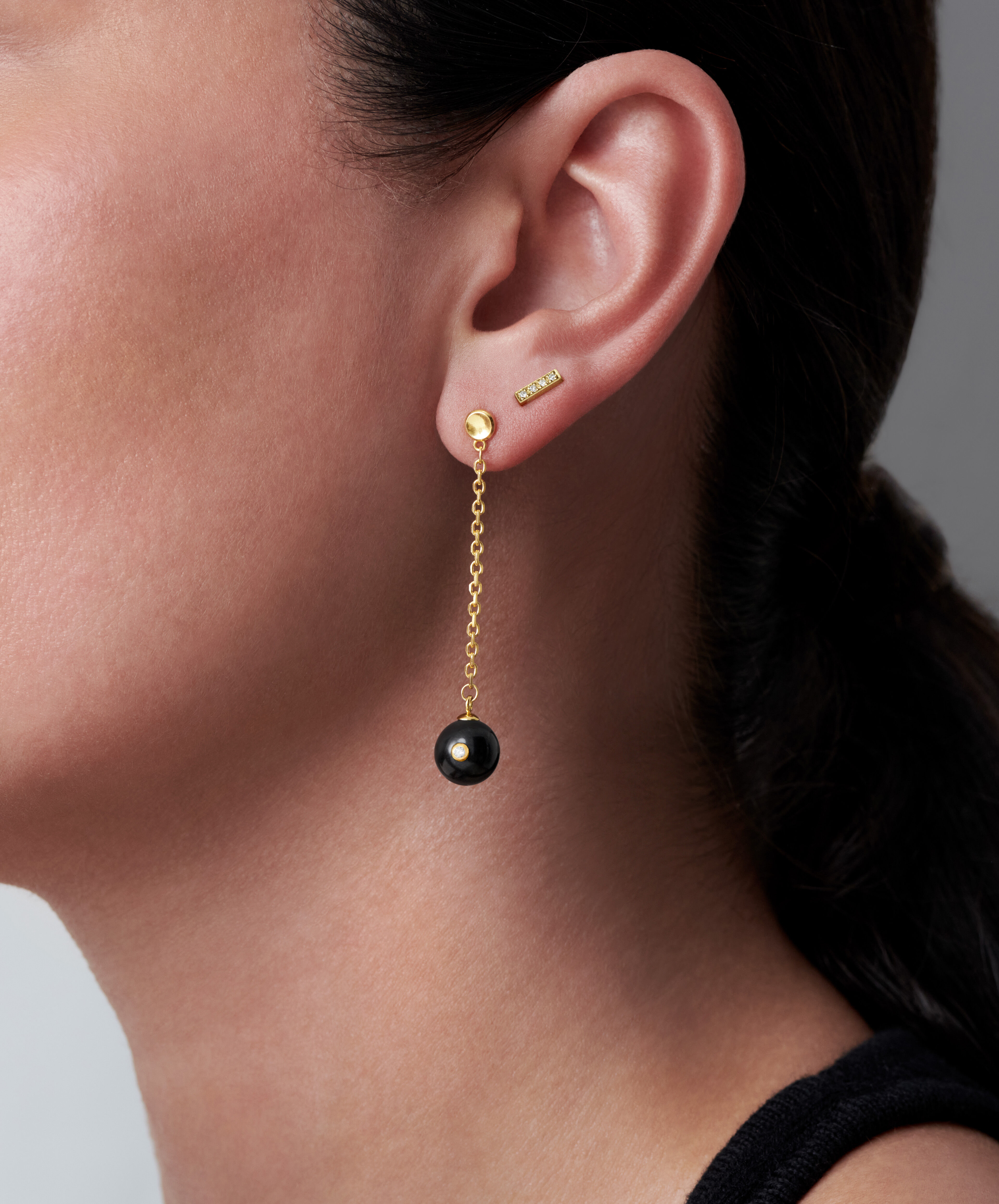 Pearl earrings with diamond accent clearance
