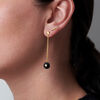 Pearl With Diamond Accent Drop Women's Earrings