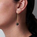 Pearl With Diamond Accent Drop Women's Earrings
