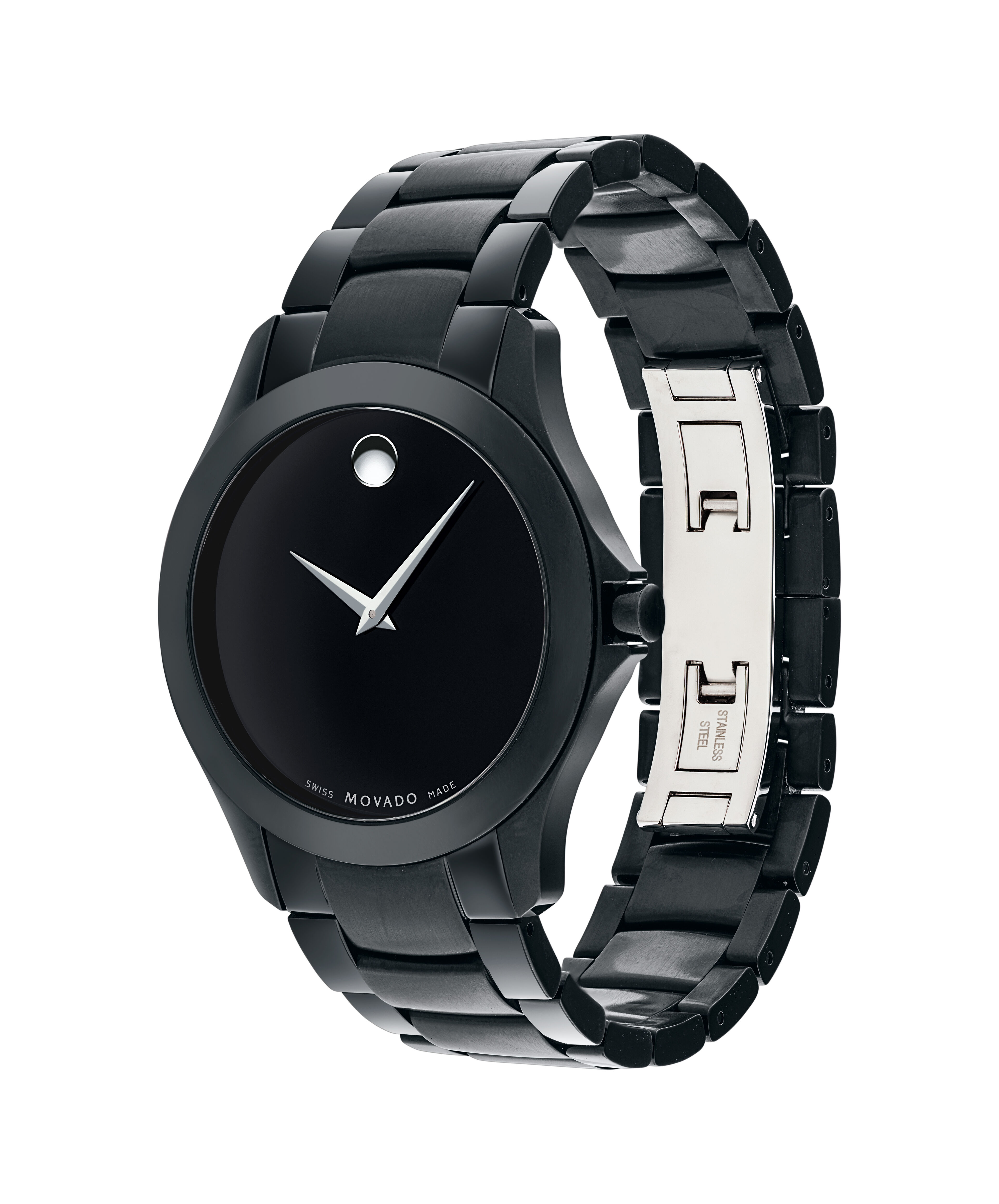 Black movado mens watch hotsell