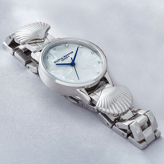 Olivia Burton Movado Company Store Mermaid Watch Silver Blue