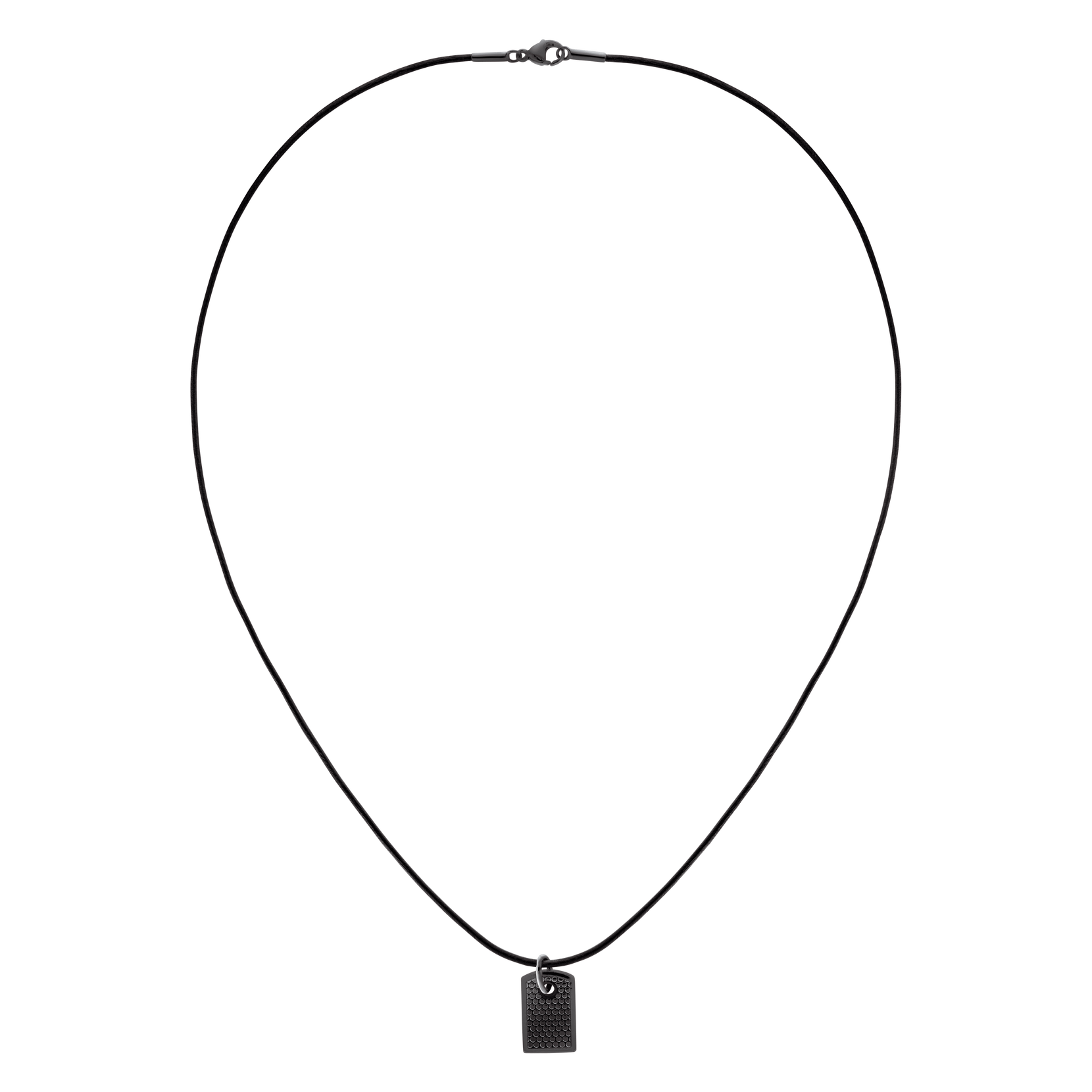 Micro Tag on Cord Men's Necklace