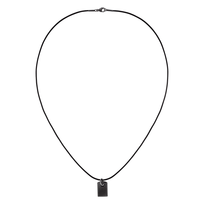 Micro Tag on Cord Men's Necklace