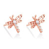 Rose Gold Dragonfly Stud Earrings