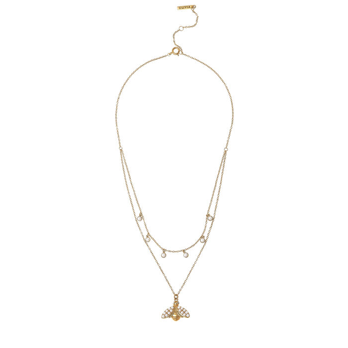 Gold Bee Double Layer Necklace