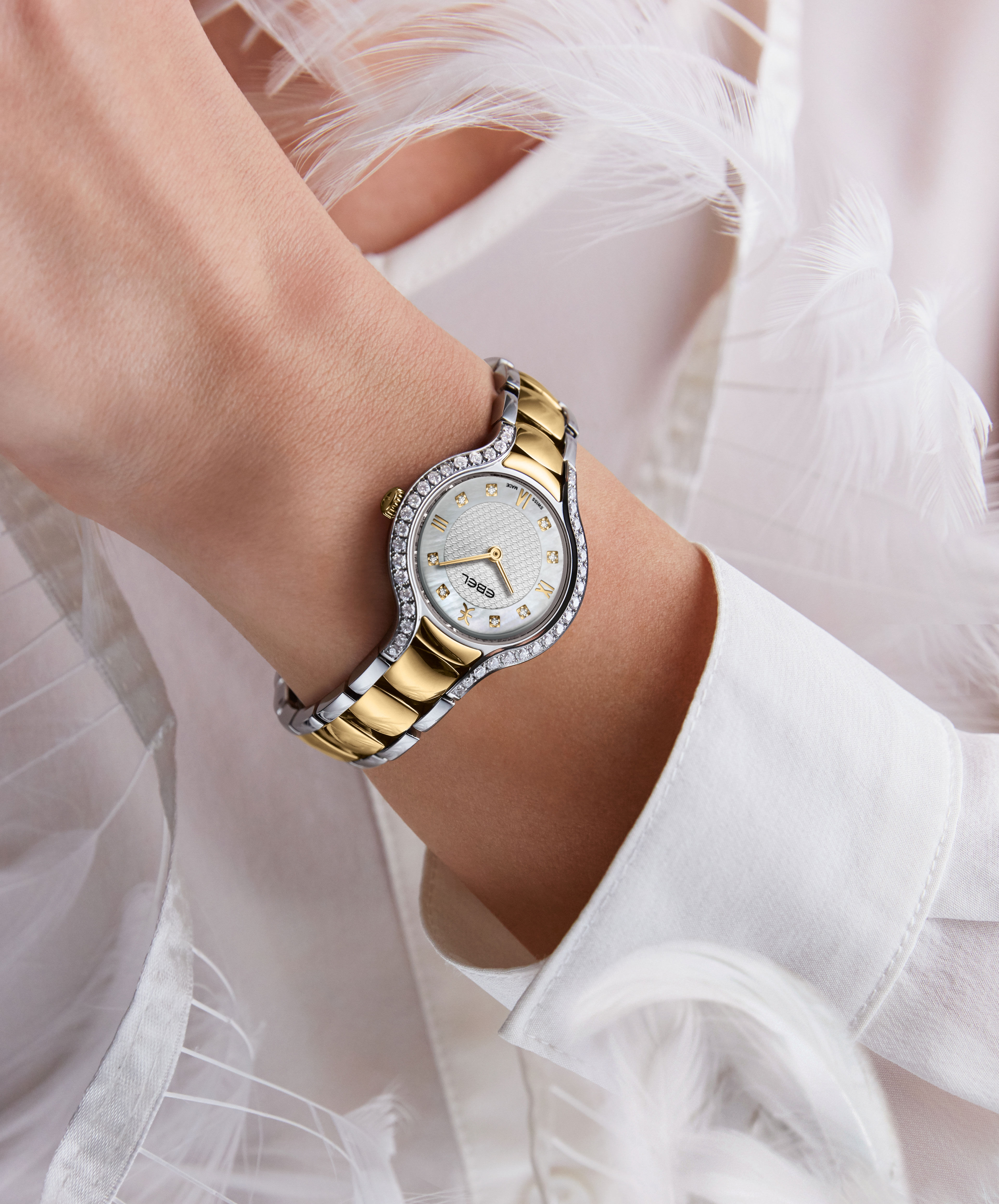 EBEL Women s Watch Beluga Stainless Steel and 18k yellow gold with polished finishing