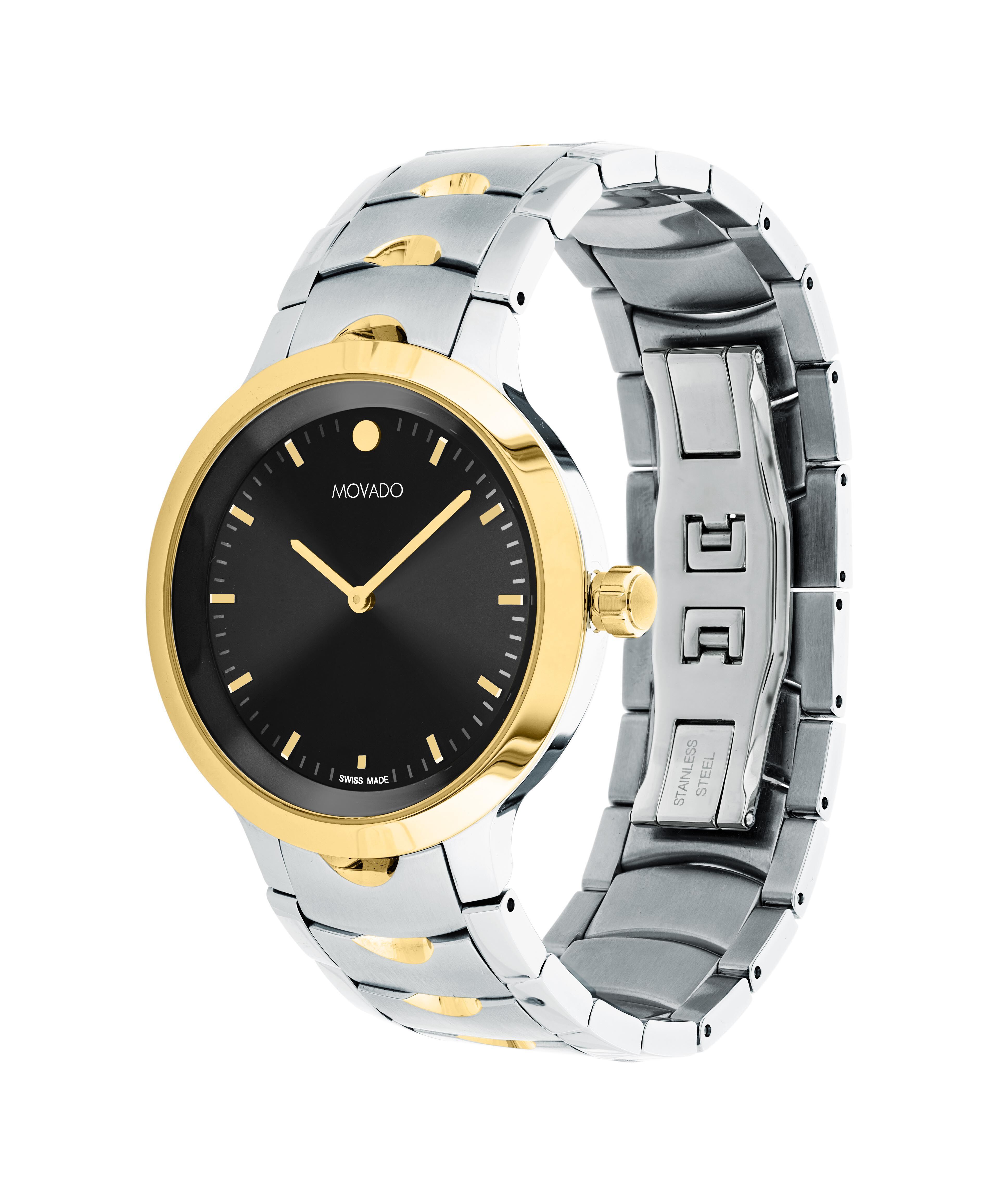 Movado luno shop two tone