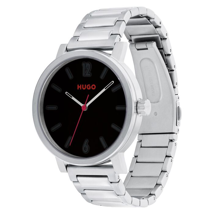 #Rase Men's Watch & Interchangeable Strap Gift Set, 42mm