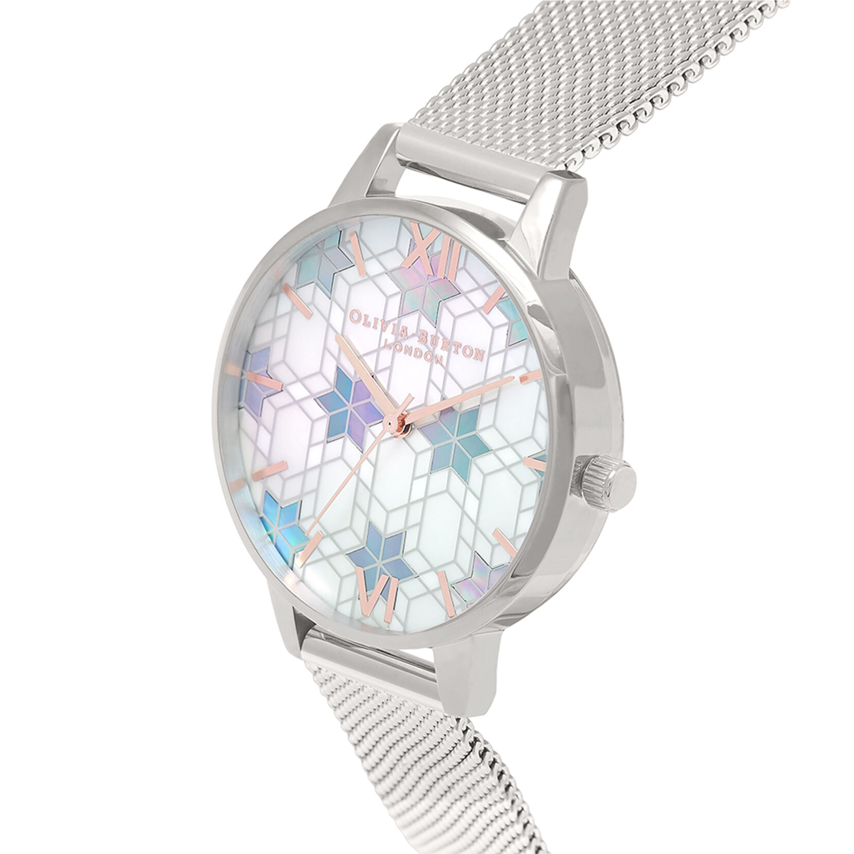 White & Silver Women's Watch, 34mm