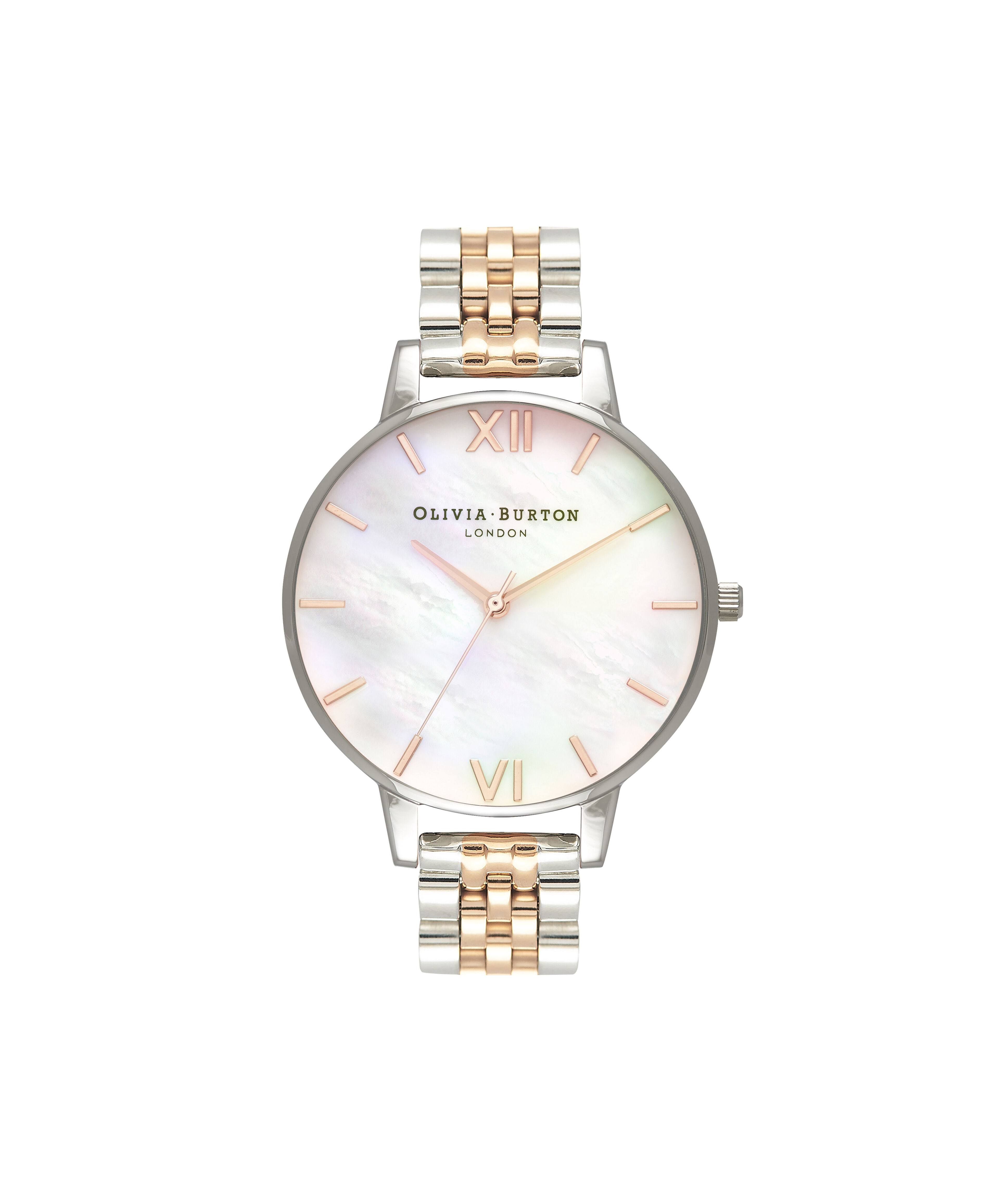 Mother of Pearl Silver Rose Gold Women s Watch 38mm
