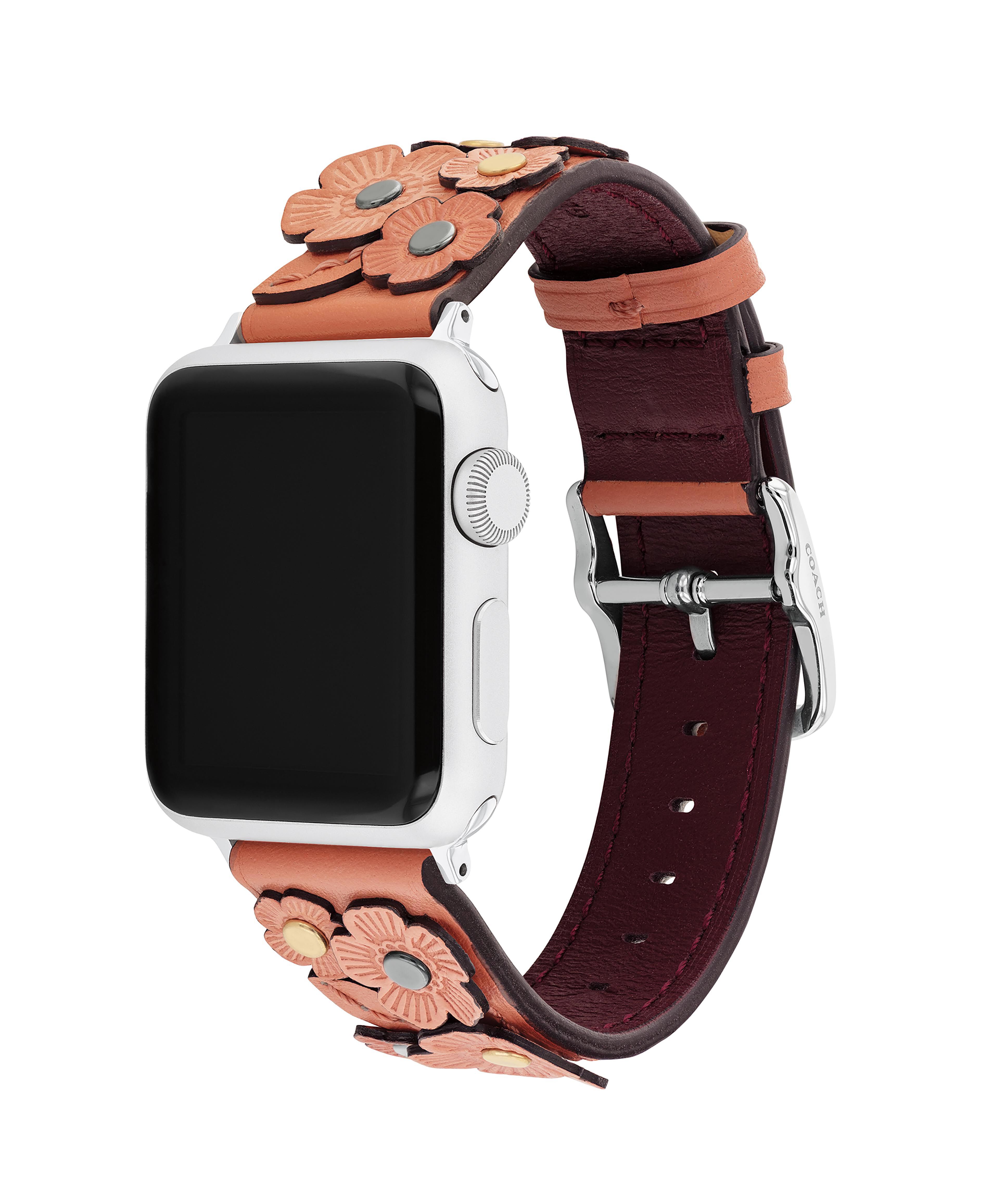 Coach tea rose apple watch band cheap