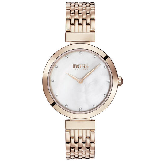 Hugo Boss Movado Company Store |BOSS Ladies Celebration Carnation Gold Plated Watch