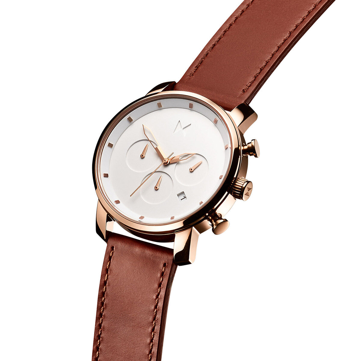 Mvmt rose gold natural tan top