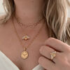 Gold Bee Double Layer Necklace