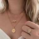 Gold Bee Double Layer Necklace