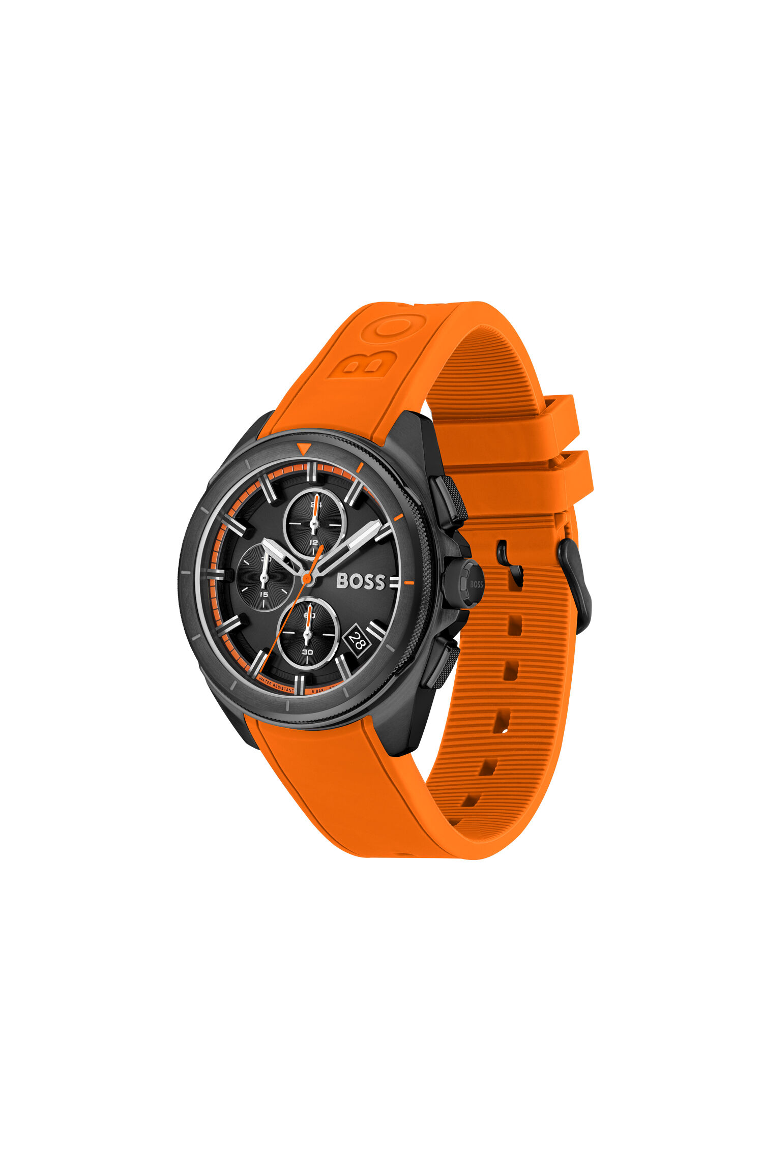 Hugo boss watch top black and orange