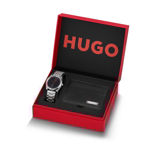 #Bright Men's Watch & Wallet Gift Set, 42mm