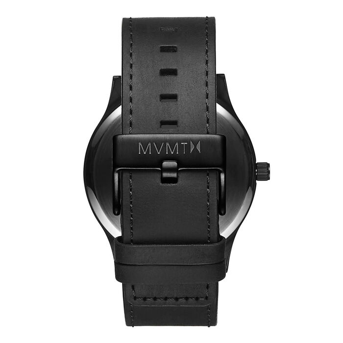 Black Rose Leather Men's Watch, 45mm