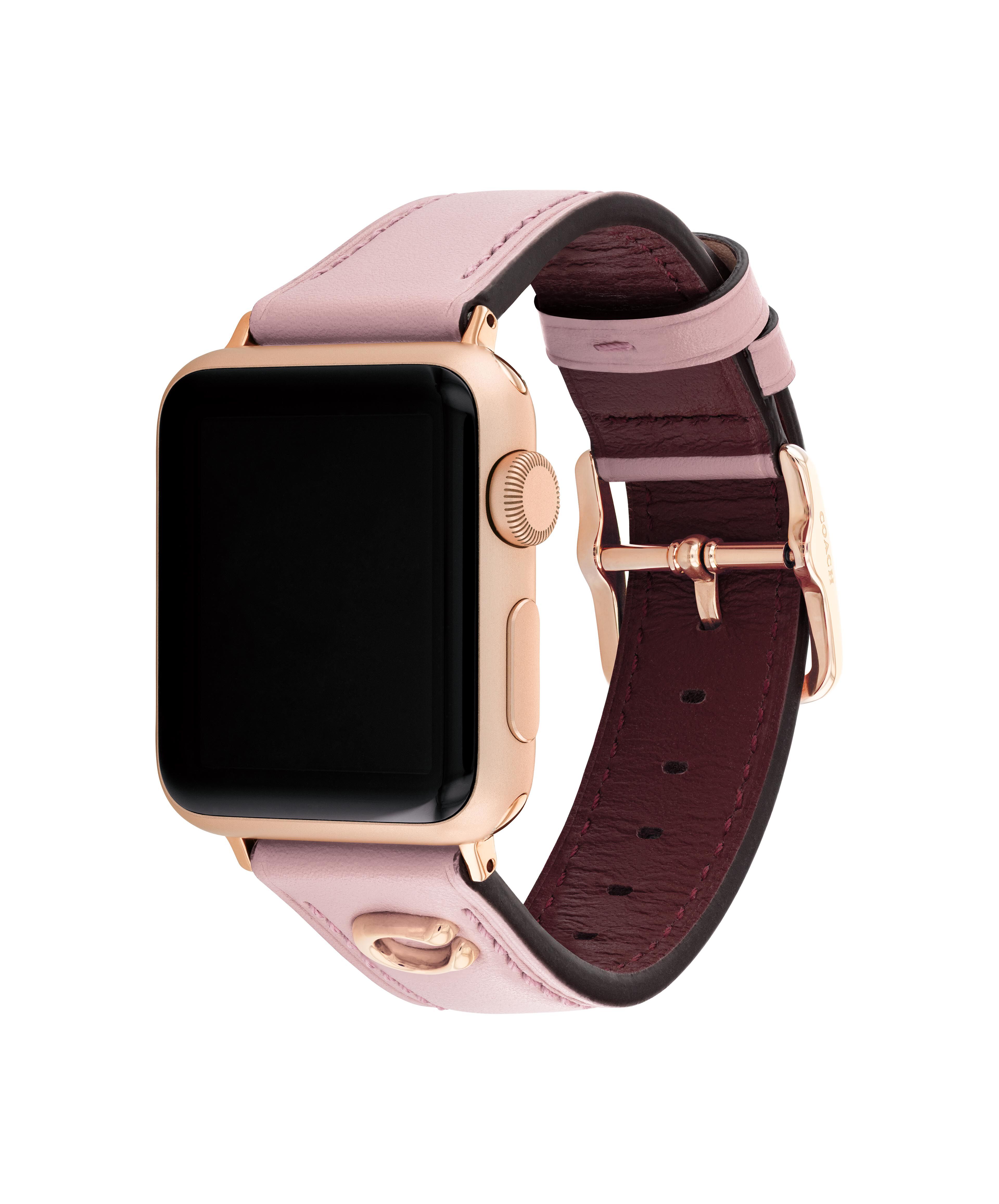 Coach apple watch strap with tea rose best sale